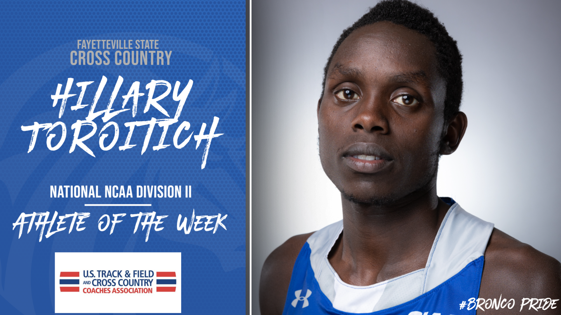 Hillary Toroitich Named Cross Country M-F Athletic National Athlete of the Week