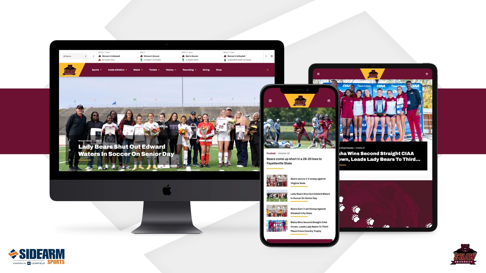 Shaw Athletics Launches New Website With Sidearm
