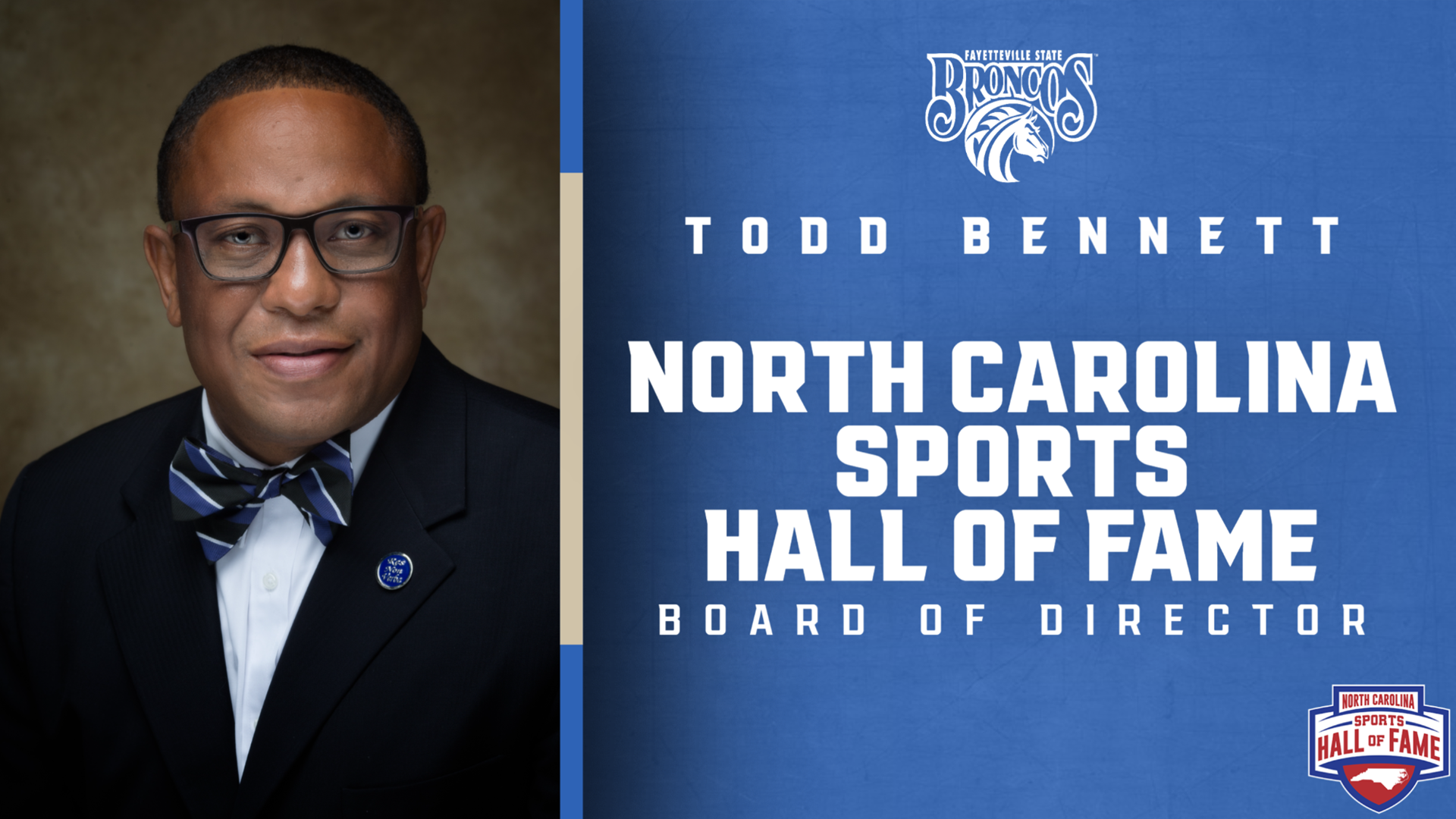 FSU Athletics Director Todd Bennett Elected to North Carolina Sports Hall of Fame Board of Directors