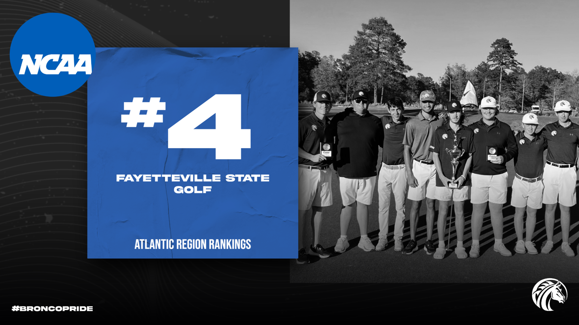 Fayetteville State Golf Ranked Fourth in NCAA Atlantic Region
