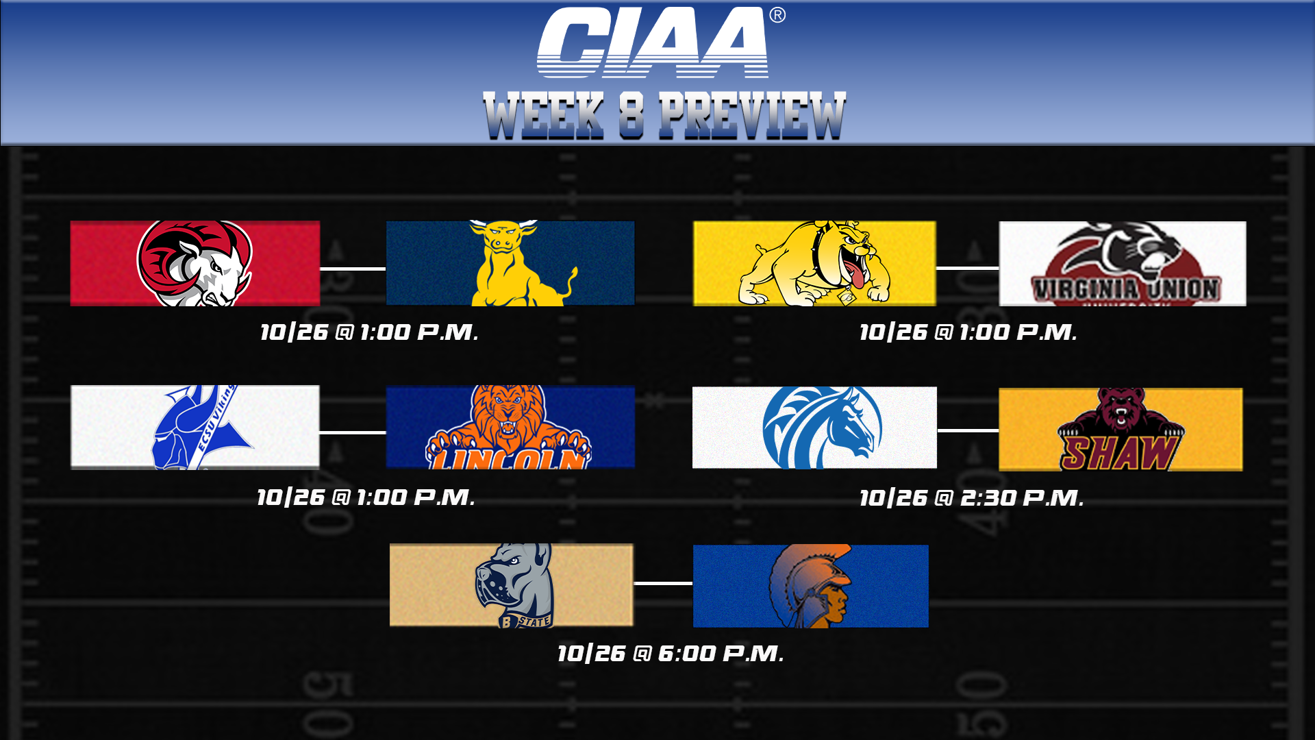2024 CIAA Football Week Eight Preview
