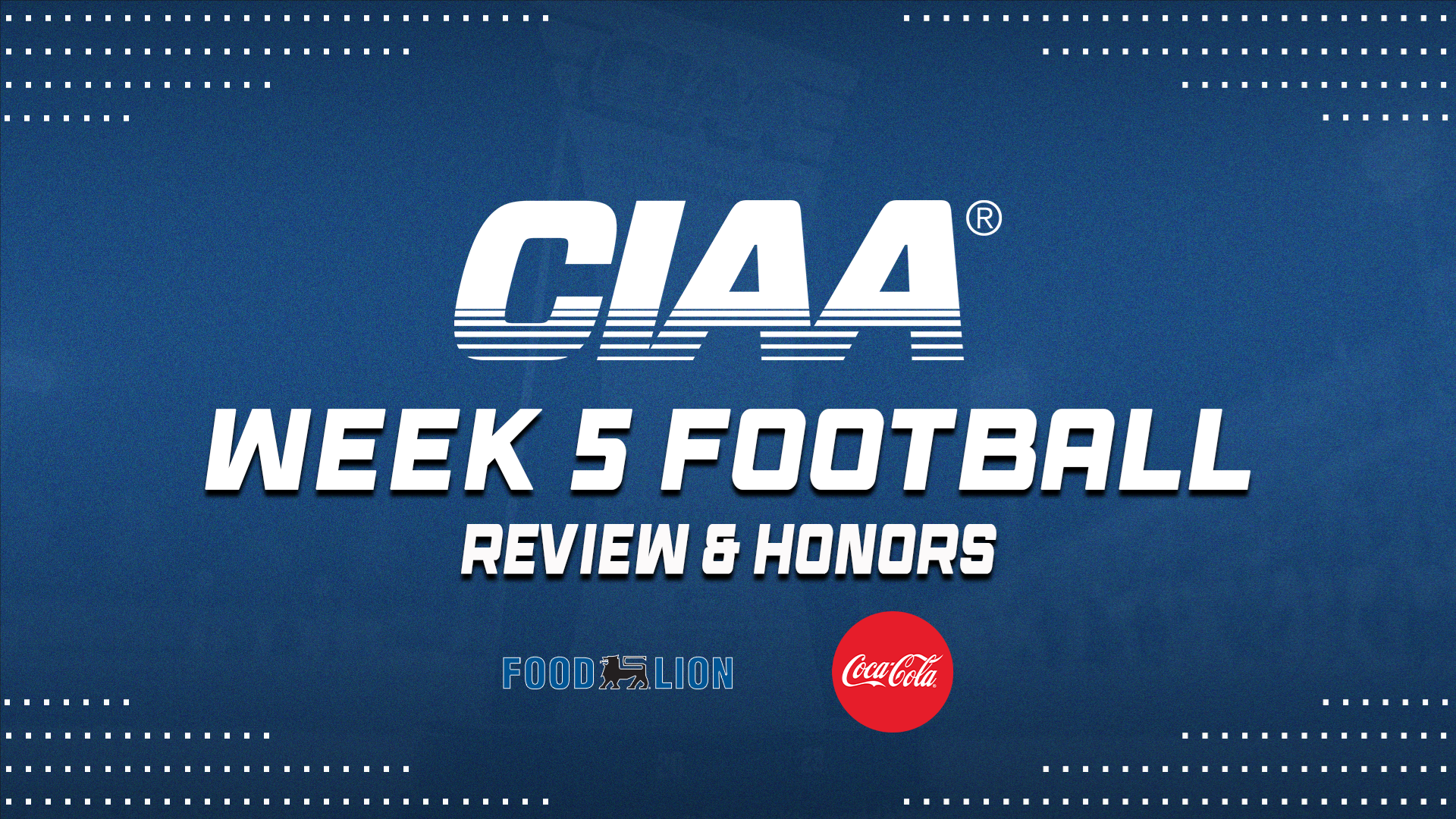 CIAA Football Week Five Review & Honors
