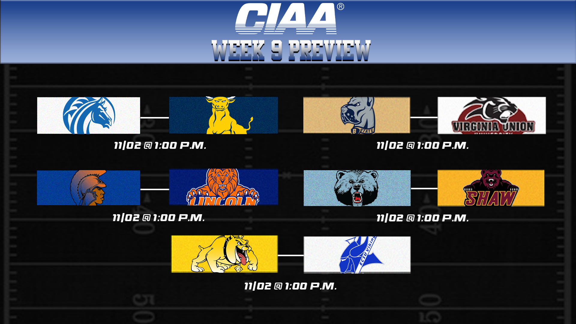 2024 CIAA Football Week Nine Preview