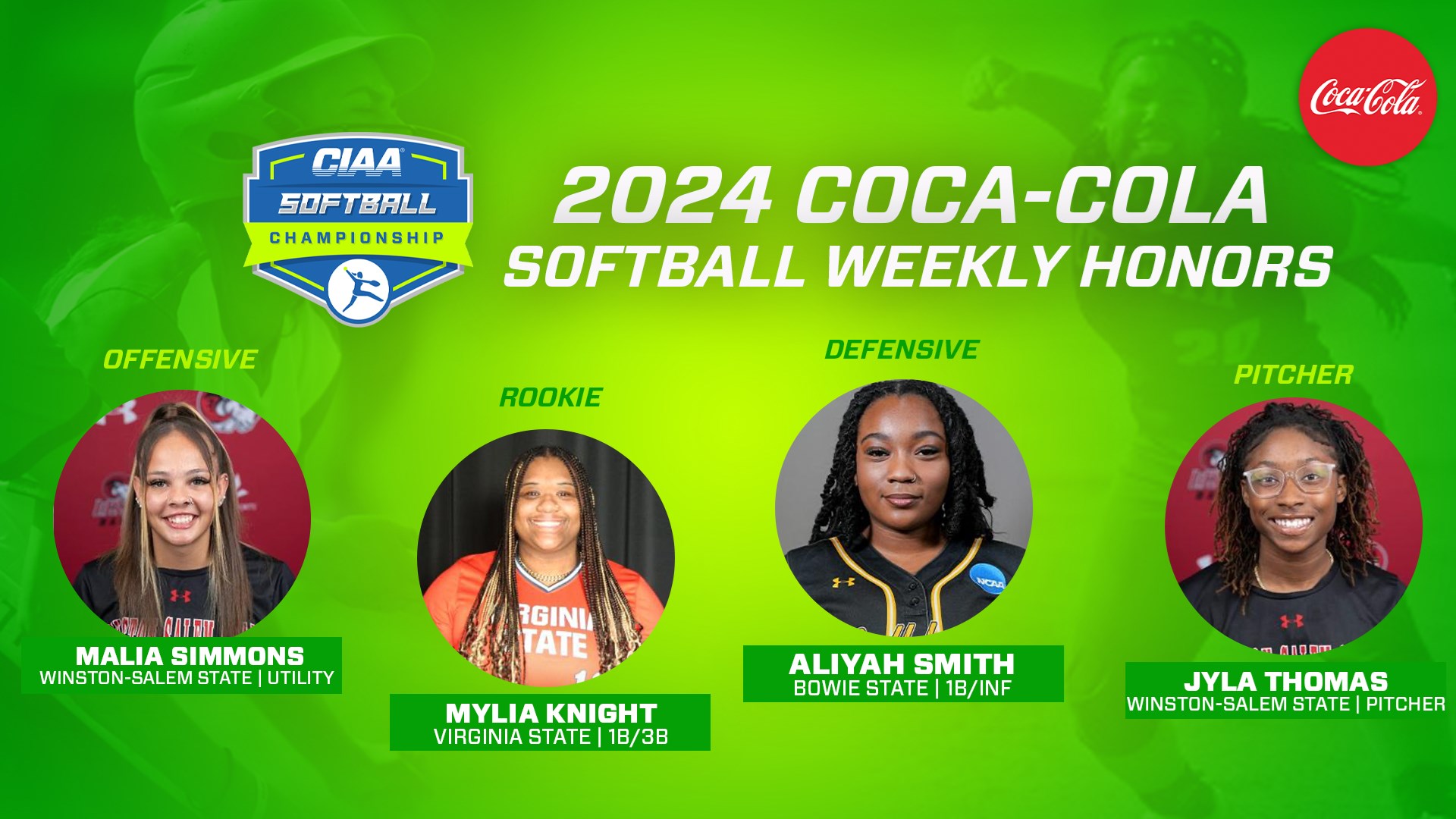 CIAA Announces 2024 Softball Weekly Honors #8