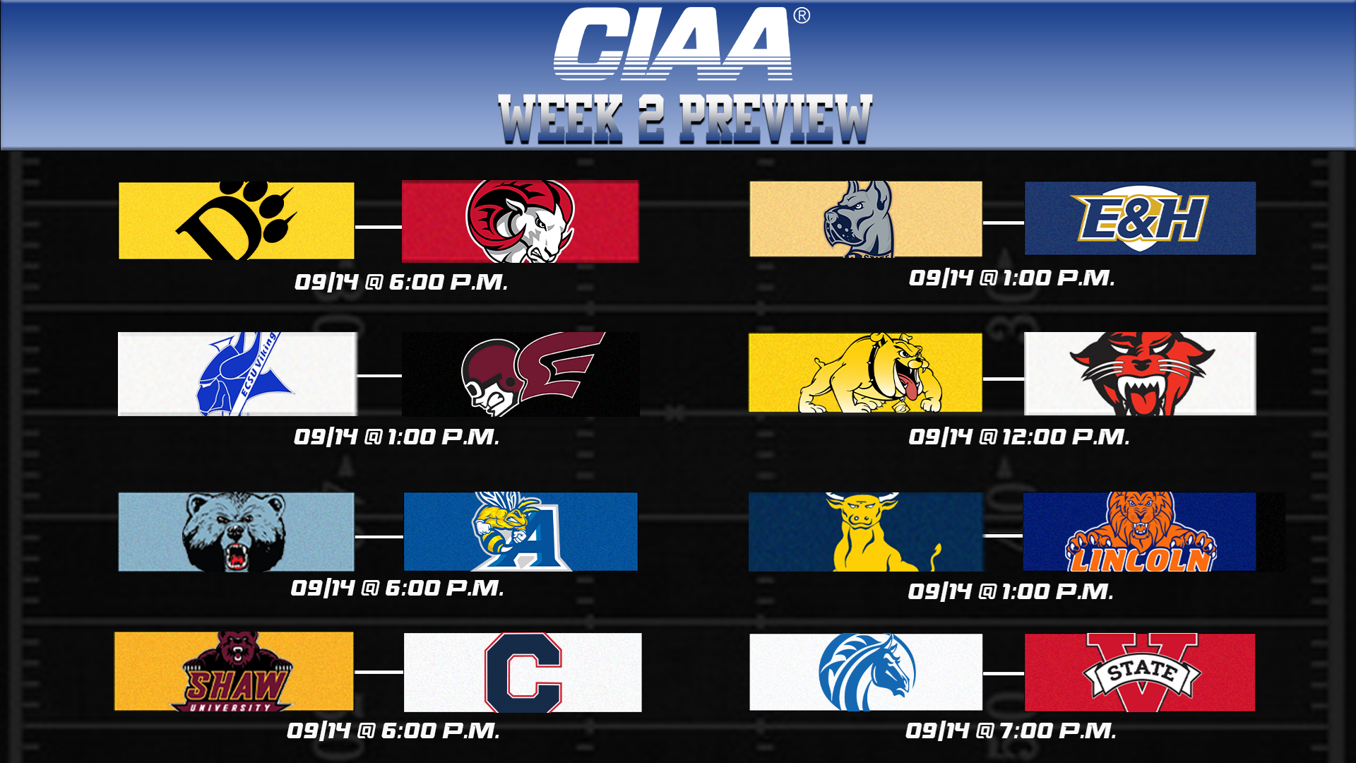 2024 CIAA Football Week Two Preview